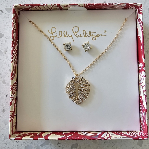 New Lilly Pulitzer Necklace and Earring Set NIB - Picture 3 of 6